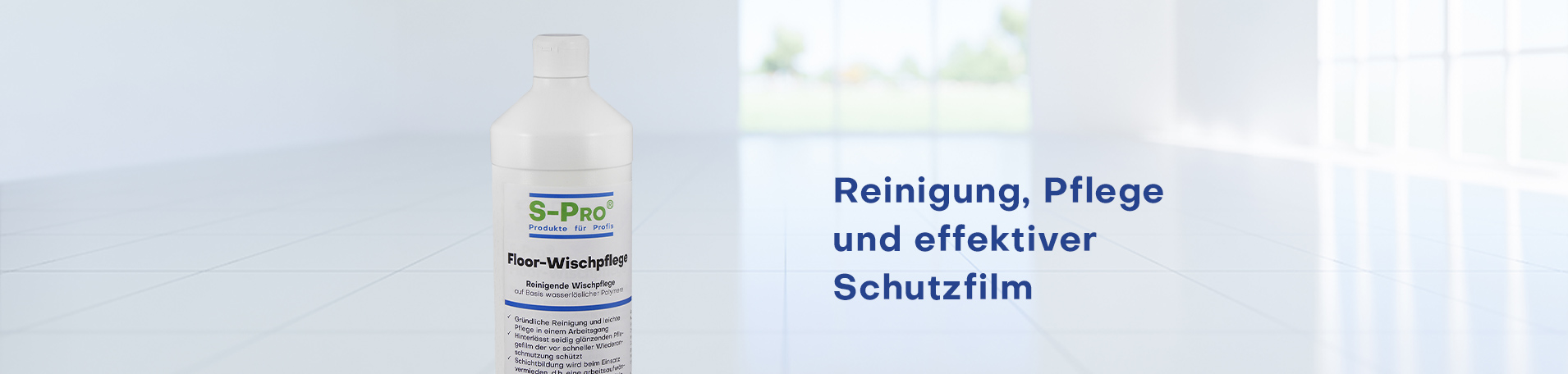 Reinigung, Pflege und effektiver Schutzfilm Banner Wischpflege