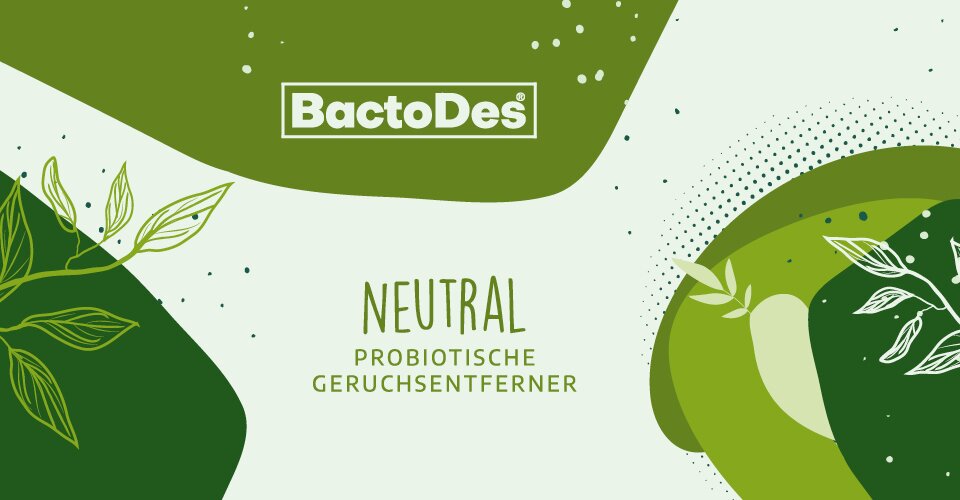 Grüner Banner mit dem BactoDes Neutral Probiotische...
