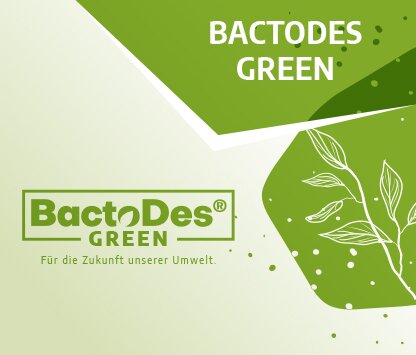 BactoDes Green Label mit Pflanze