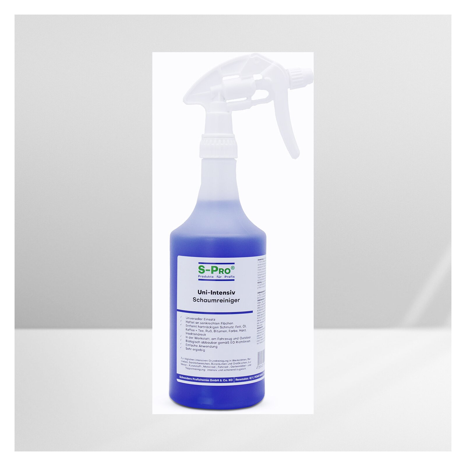 Intensiv Reiniger günstig Kaufen-S-Pro Uni-Intensiv 750ml. S-Pro Uni-Intensiv 750ml <![CDATA[S-Pro Uni-Intensiv ist ein hochkonzentrierter, schonender Intensiv-Schaumreiniger zur Entfernung von hartnäckigen Verschmutzungen. Zudem ist er auch geeignet, mit einer geeigneten Schaumdüse sc