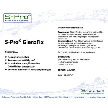 S-Pro GlanzFix 1Liter, incl. Sprüher