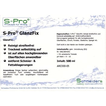 S-Pro GlanzFix 500ml, incl. Sprüher