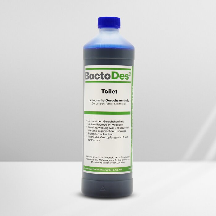 BactoDes-Toilet biologischer Geruchsentferner für Campingtoiletten 1L 1Liter Flasche