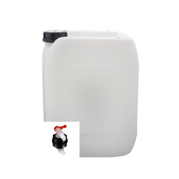 Wasserkanister 10l mit Hahn DIN 51 Kunststoff natur