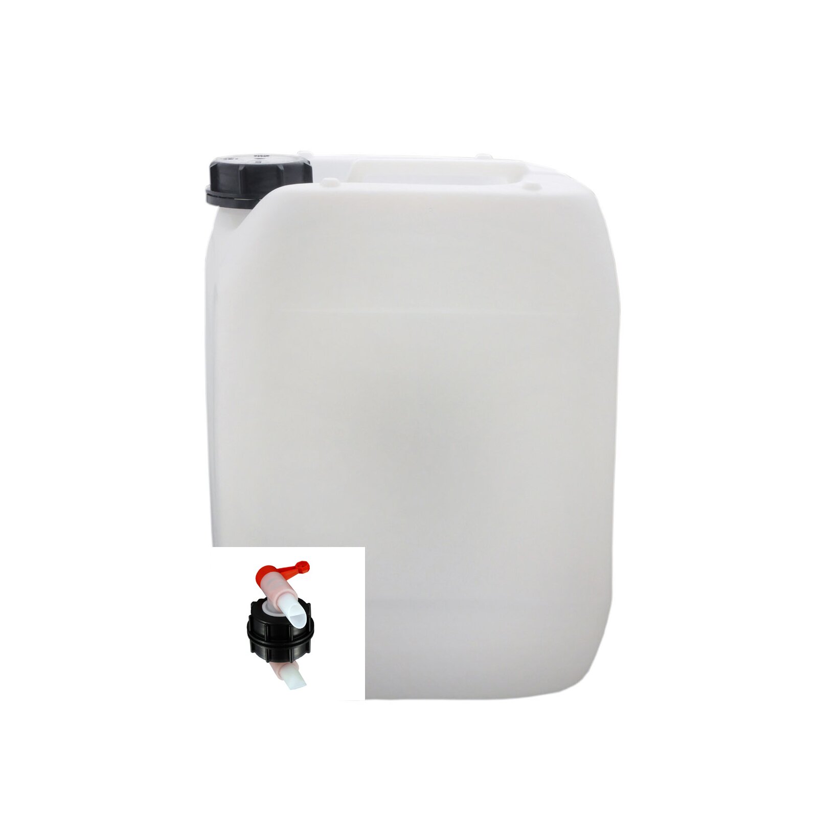 10xHahn 10 x 10 Liter 10 L Trinkwasserkanister Kunststoffkanister natur DIN45 