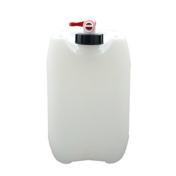 Profi Wasserkanister 10 Liter transparent mit Ablasshahn Wasser