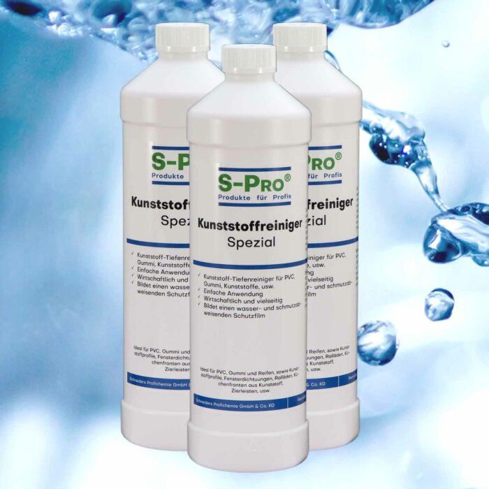 S-Pro® Kunststoffreiniger Spezial 3x 1 Liter Flaschen
