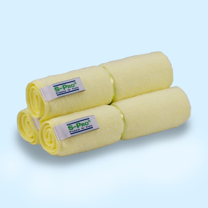 S-Pro® Mikrofasertuch Gelb 3 Stück (Set)