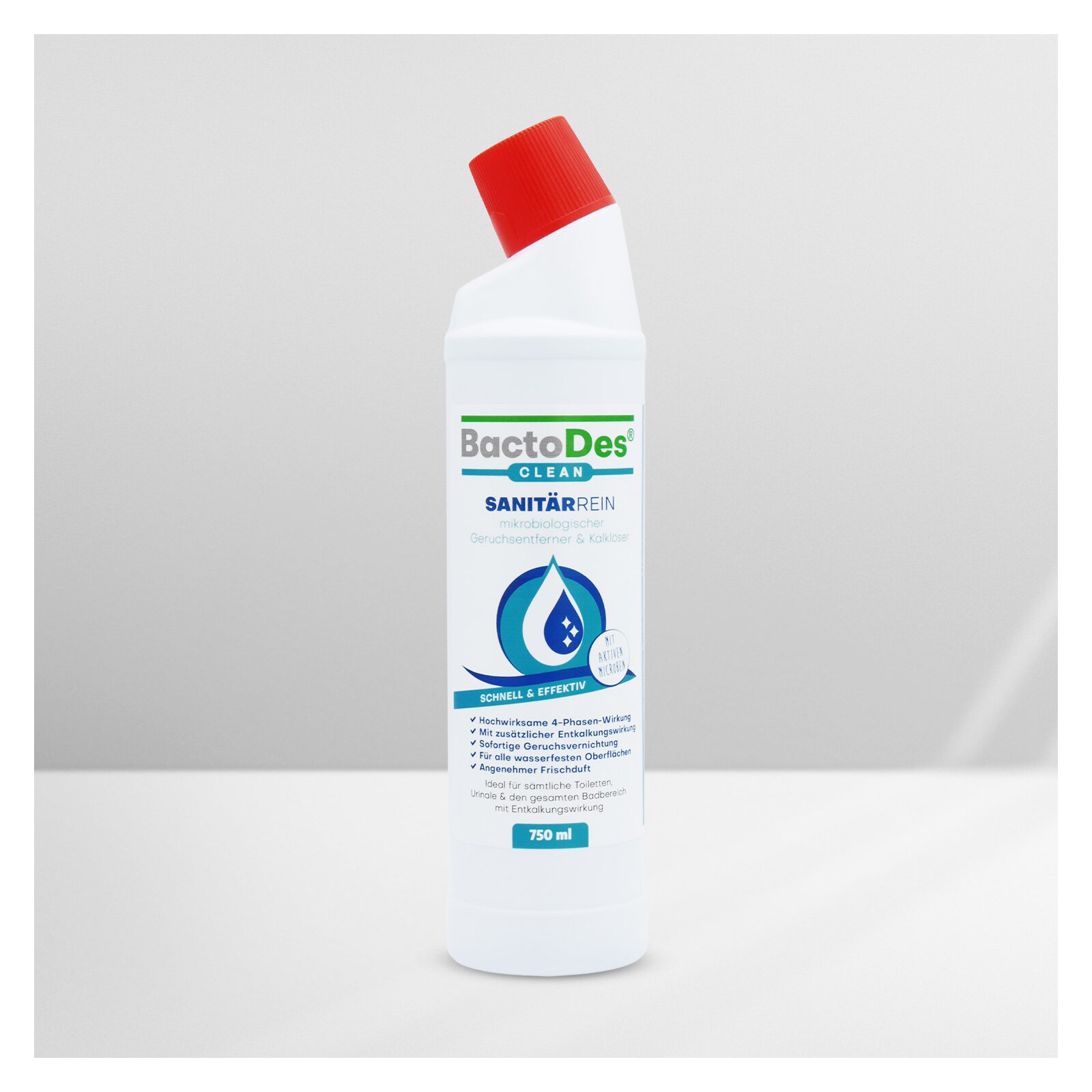 BactoDes® SanitärRein - Mikrobiologischer Sanitärreiniger und Geruchsentferner