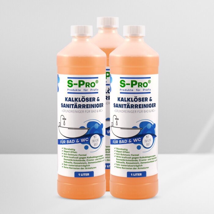 S-Pro Kalklöser und Sanitärreiniger 3x1Liter