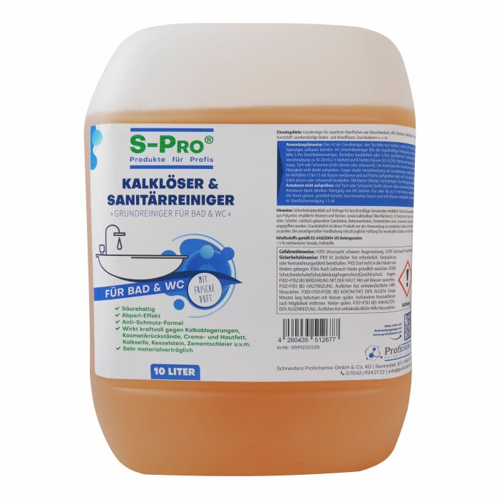 S-Pro Kalklöser und Sanitärreiniger 1x10Liter Kanister