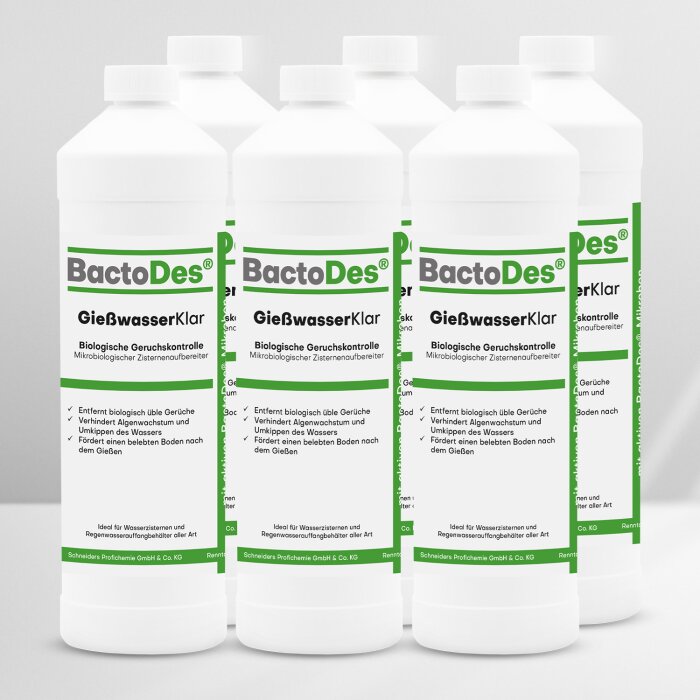 BactoDes® GießwasserKlar 6 x 1 Liter