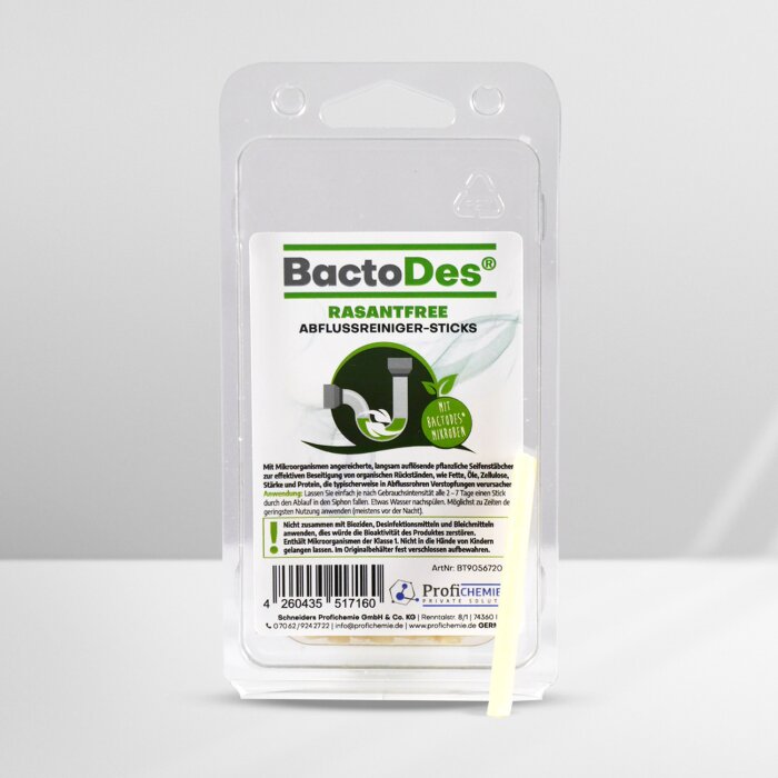 BactoDes® RasantFree Abflussreiniger-STICKS 3 Pack, 20 Sticks/Pack