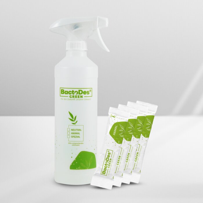BactoDes® Animal Stick Starter Set mit 4 Stück & Bio-Sprühflasche