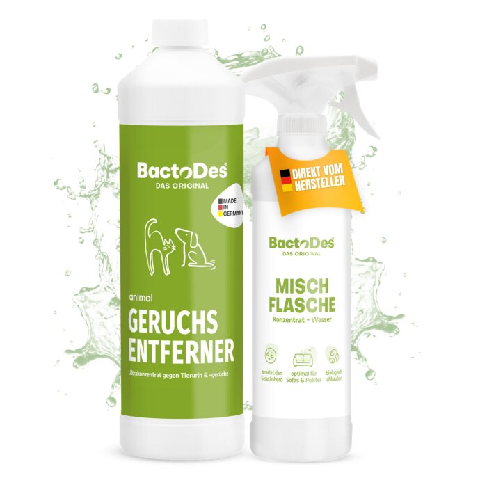 BactoDes® Animal Konzentrat inkl. Misch- und Sprühflasche 1 L Flasche