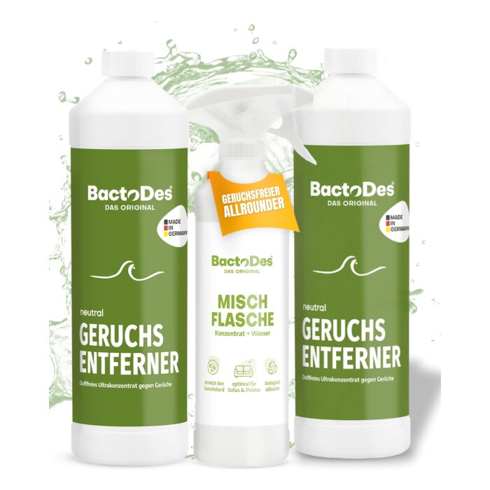 BactoDes Neutral Konzentrat 2 x 1 L Flasche inkl. 1 Misch- und Sprühflasche