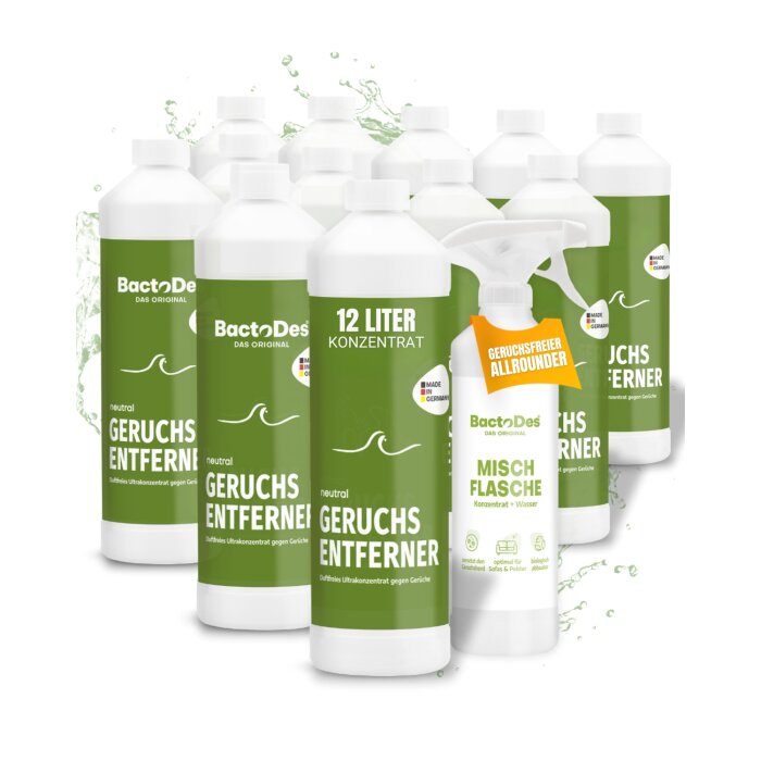 BactoDes Neutral Konzentrat 12 x 1 L Karton inkl. 1 Misch- und Sprühflasche