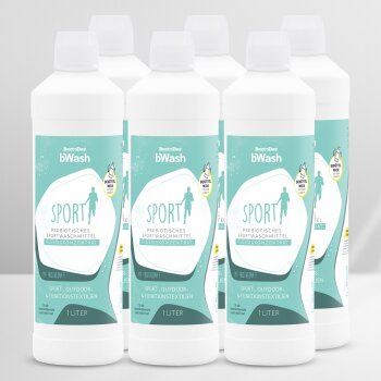 bWash® Sportwaschmittel Flüssigkonzentrat 6 x 1 Liter Flasche