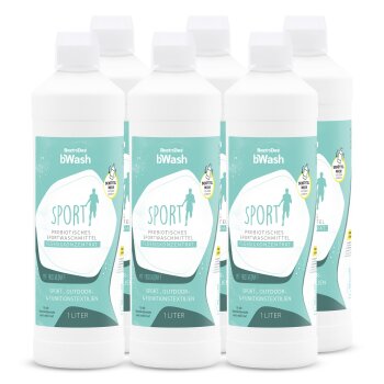 bWash® Sportwaschmittel Flüssigkonzentrat 6 x 1 Liter Flasche