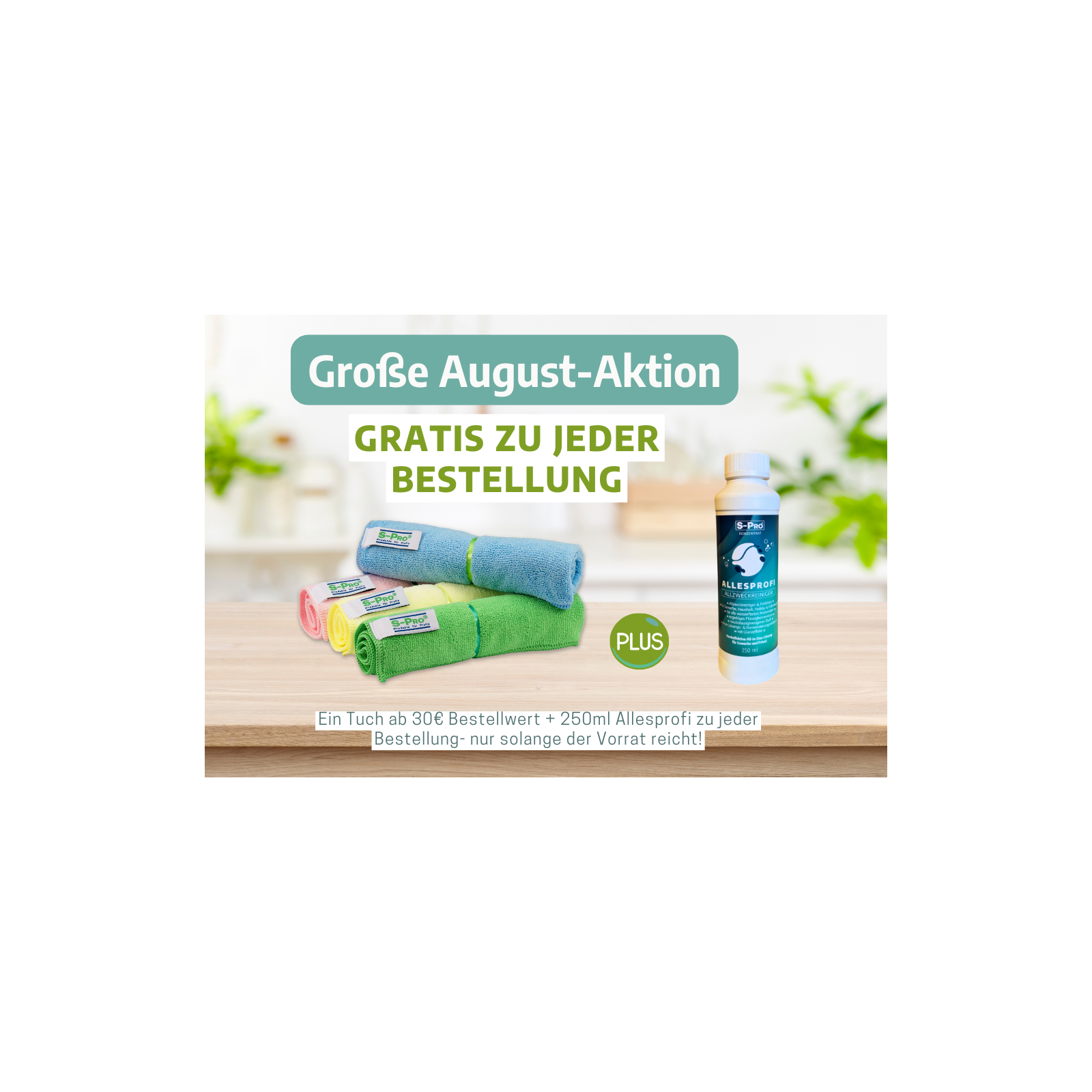Grünes Mikrofasertuch + Alles Profi 250ml