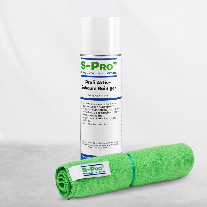 S-Pro® Profi AktivSchaum-Reiniger inkl. hochwertigem Mikrofasertuch